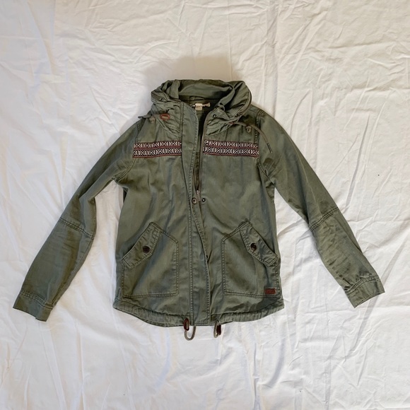 roxy army green jacket